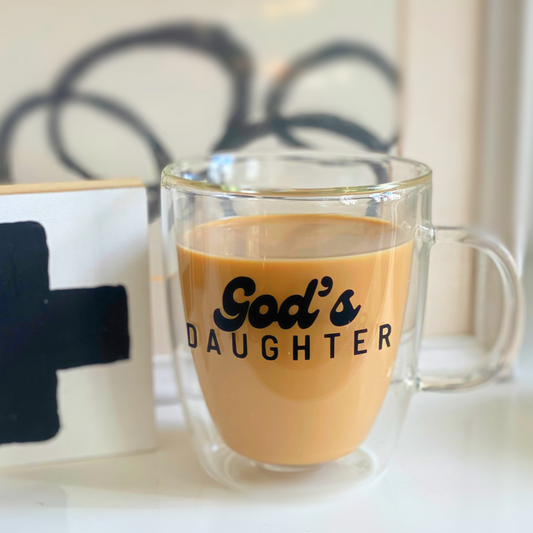 God's Daughter Black Retro Mug